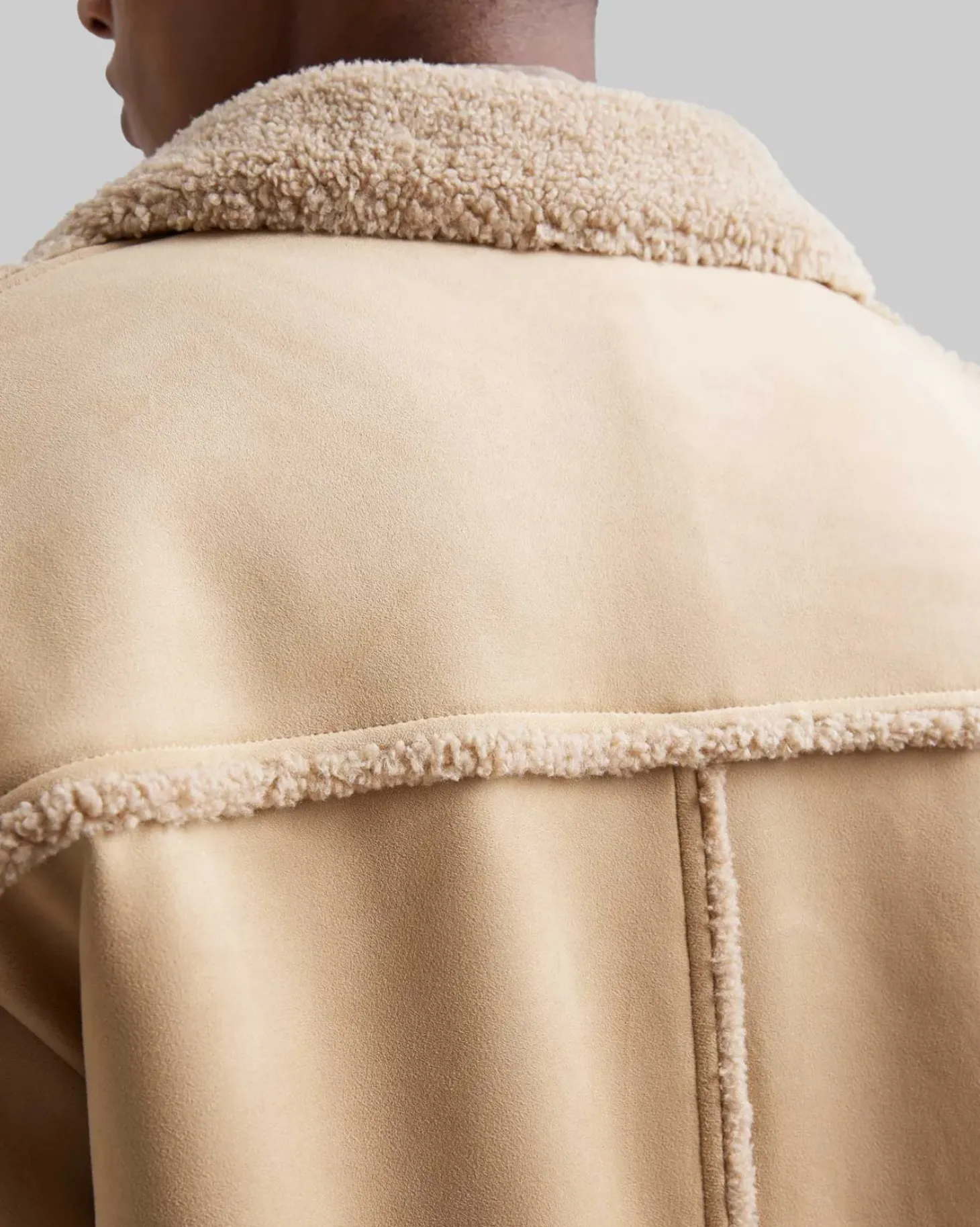 Suede Jacket With Fleece Lining