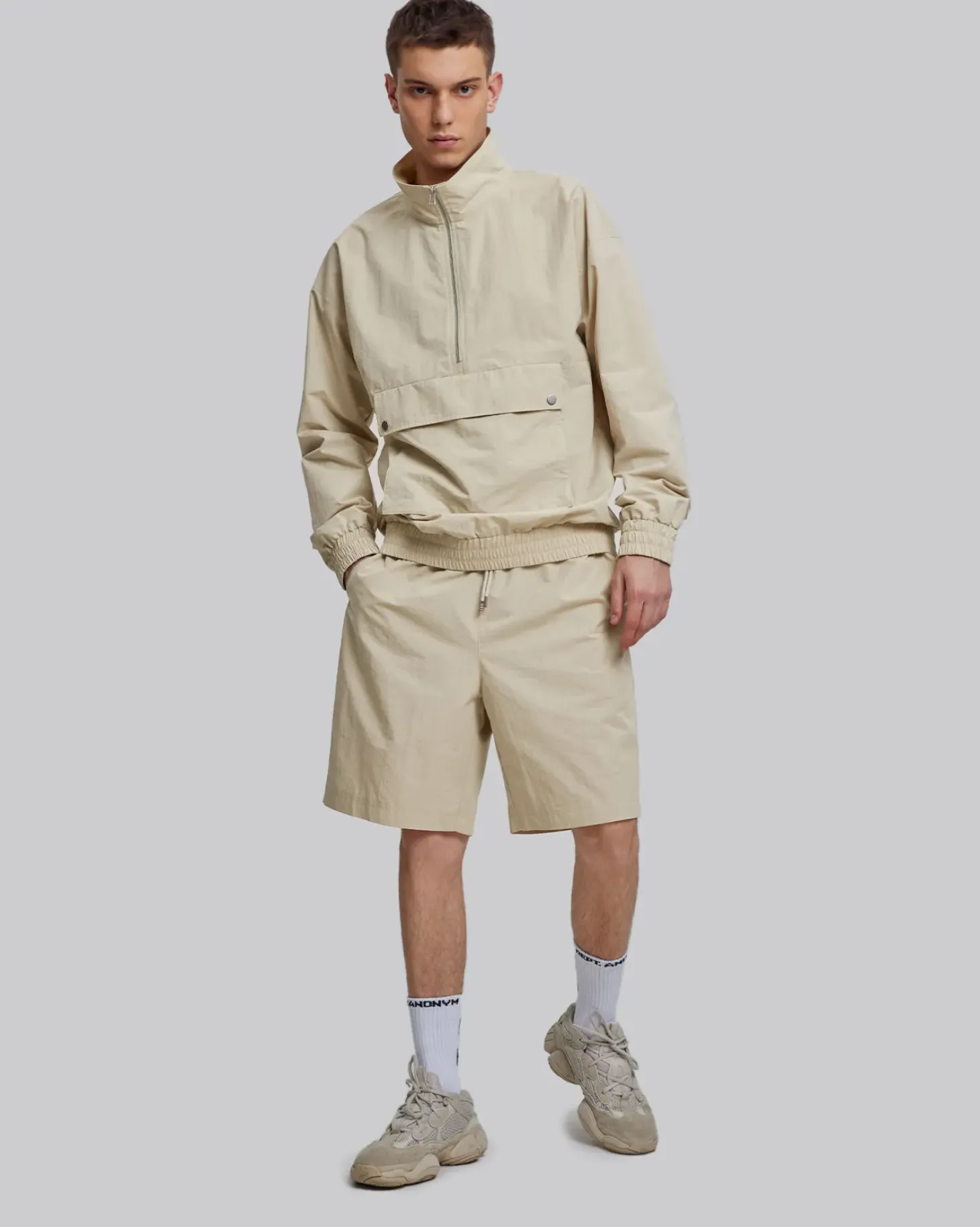 The Beige Windbreaker Set