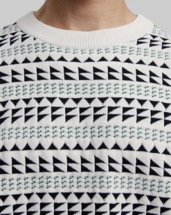 Triangle Pattern Ribbed Sweater