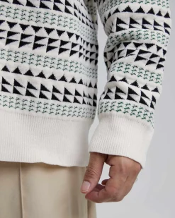 Triangle Pattern Ribbed Sweater