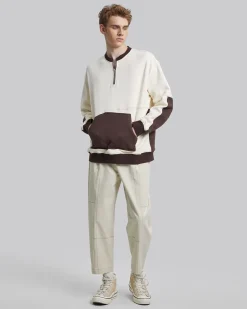 Two-Tone Half-Zip Sweatshirt