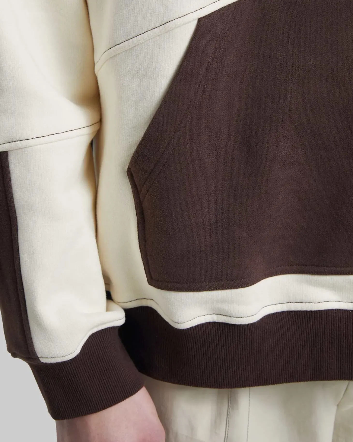 Two-Tone Half-Zip Sweatshirt