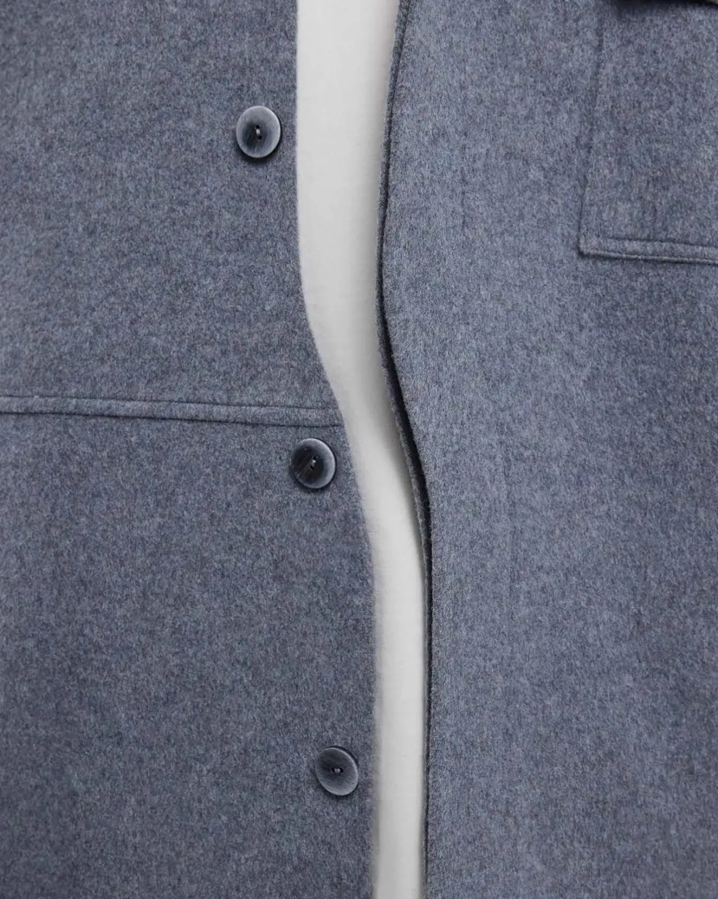 Unique Front-Closure Wool Coat