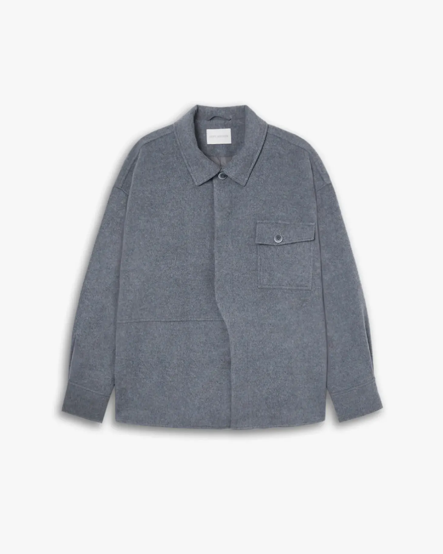 Unique Front-Closure Wool Coat