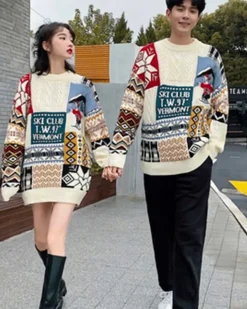 Vintage Cable-Knitted Crew Jumper