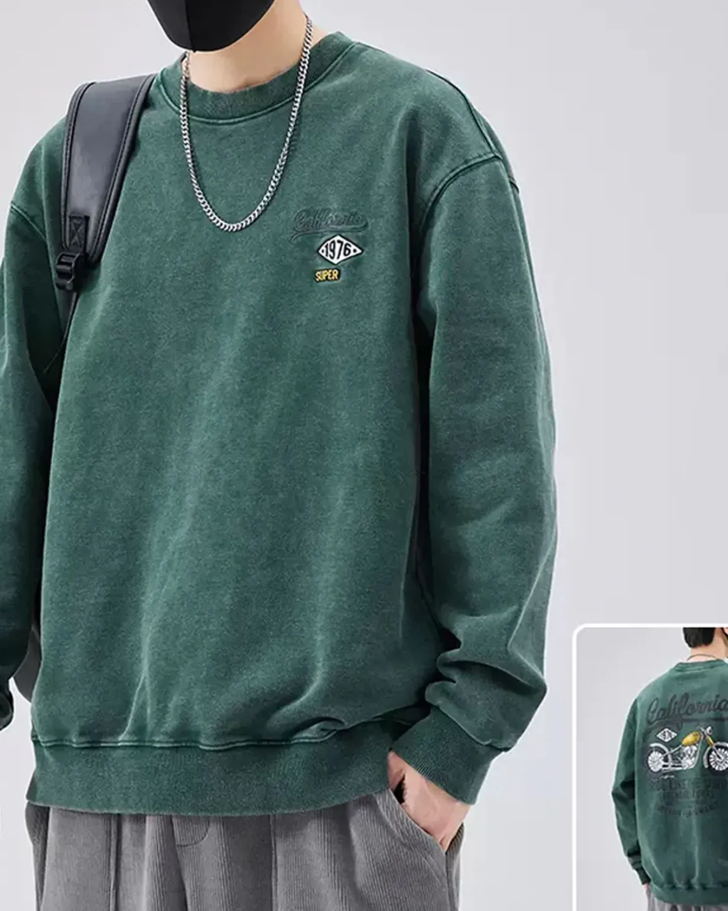 Vintage Crewneck Cotton Sweatshirt