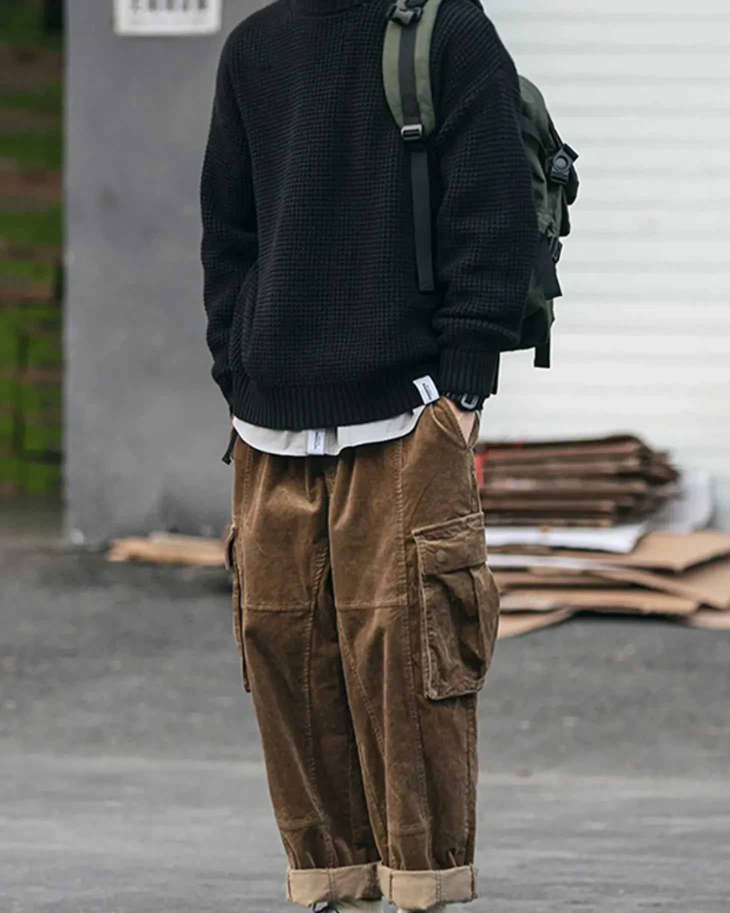 Waffle Crewneck Knit Jumper