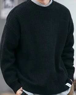 Waffle Crewneck Knit Jumper