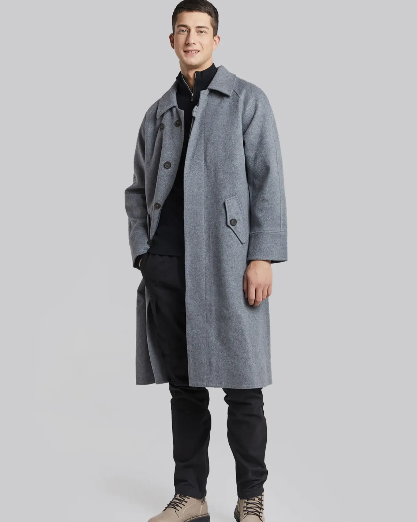 Wool-Cashmere Long Coat