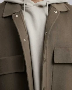 Woolen Jacket With Front Pockets