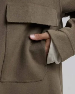 Woolen Jacket With Front Pockets