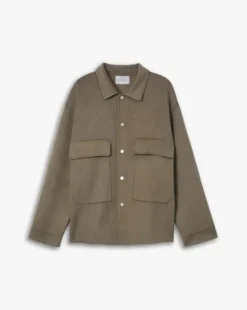 Woolen Jacket With Front Pockets