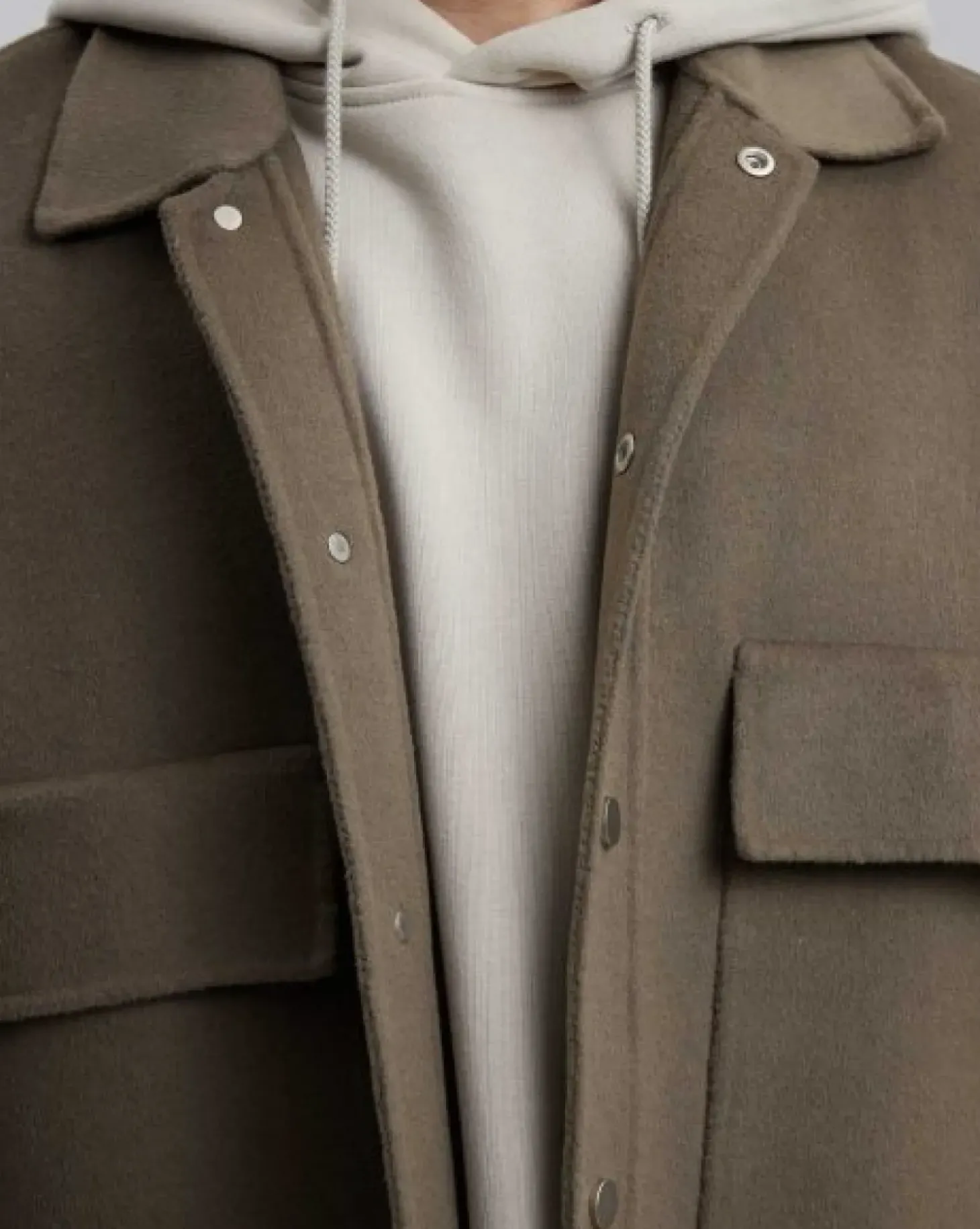 Woolen Jacket With Front Pockets Set