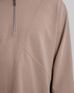 Zippered Polo Shirt With Splits
